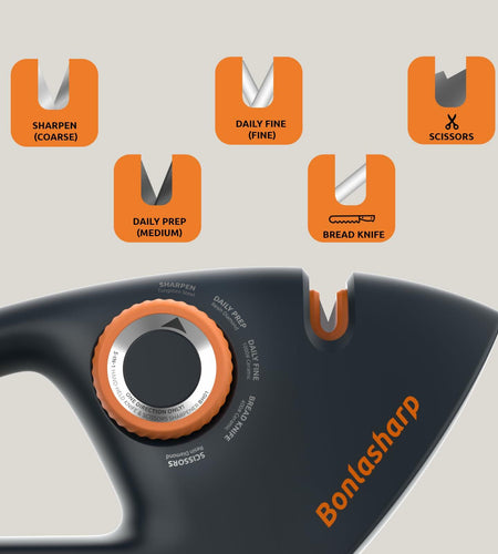 5-in-1 Adjustable Knife Sharpener for Kitchen & Scissors Ergonomic Design