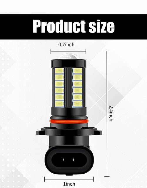 Load image into Gallery viewer, GKmow 2-Pack 9006 LED Fog Light Bulbs 6500K White 2800 Lumens Super Bright
