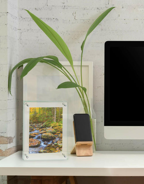 Load image into Gallery viewer, Clear Tempered Glass Floating Frame 5x7in Double Sided Photo Block 2 Pack

