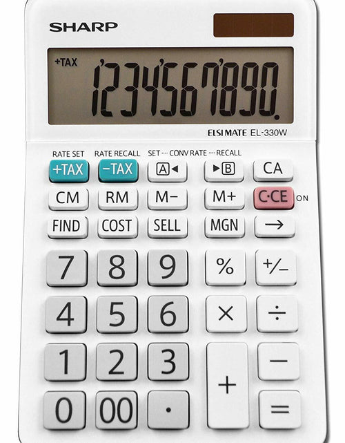 Load image into Gallery viewer, Sharp EL-330WB Calculator Dual Power Solar Battery 1 Pack New
