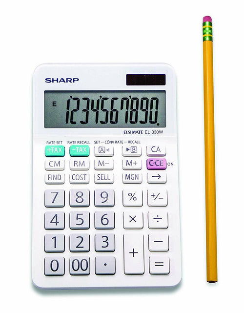 Load image into Gallery viewer, Sharp EL-330WB Calculator Dual Power Solar Battery 1 Pack New
