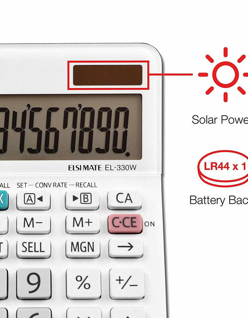 Load image into Gallery viewer, Sharp EL-330WB Calculator Dual Power Solar Battery 1 Pack New

