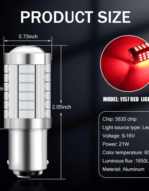Load image into Gallery viewer, Nowkont 4PCS 1157 LED Brake Light Red 5630 SMD High Brightness Bulbs
