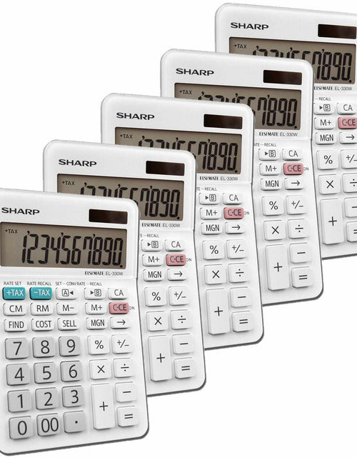 Load image into Gallery viewer, Sharp EL-330WB Calculator Dual Power Solar Battery 1 Pack New
