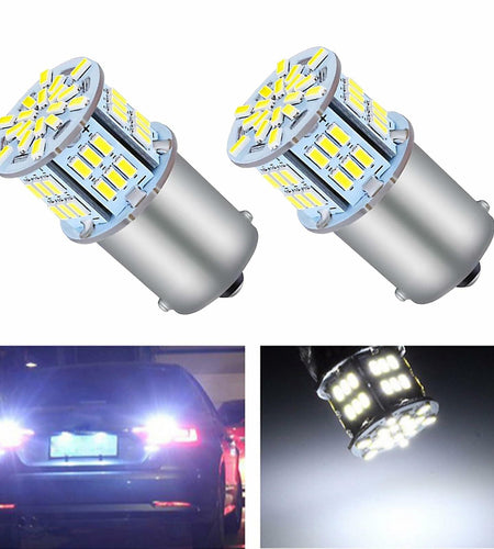 Nowkont 2-Pack LED Turn Brake Lights 12V White #1157 Universal Waterproof