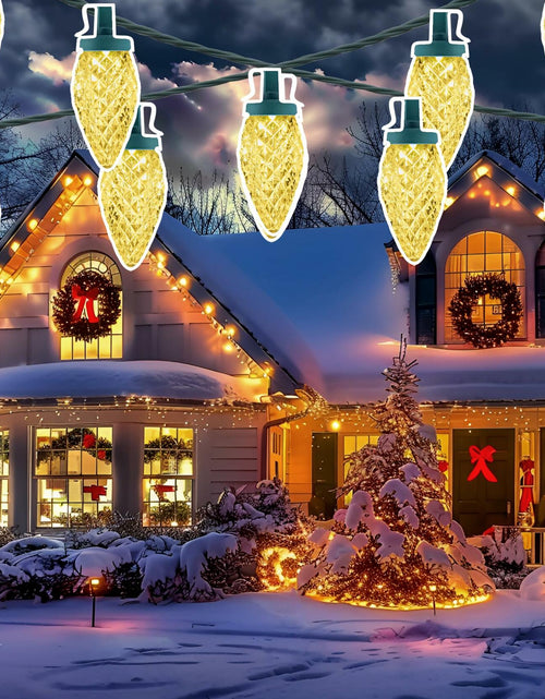 Load image into Gallery viewer, C9 LED Christmas Lights Outdoor 50 LED 32FT Warm White Plug-in Strand

