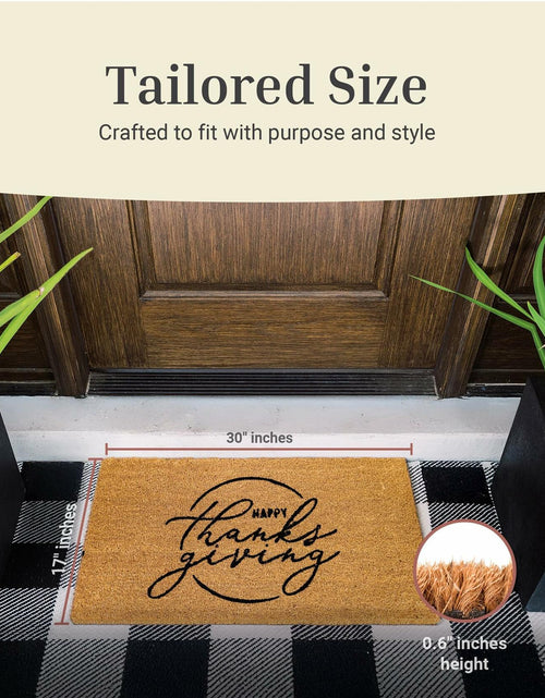 Load image into Gallery viewer, THEODORE MAGNUS 1 Count Fall Coir Non-Slip Outdoor Door Mat Welcome
