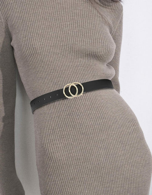 Load image into Gallery viewer, CR Womens Leather Belt 1.3" Reversible 2 Colors Casual Jeans Dress
