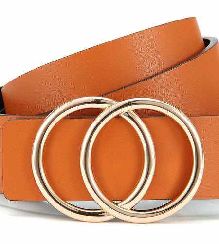 CR Womens Leather Belt 1.3" Reversible Casual Jeans Dress