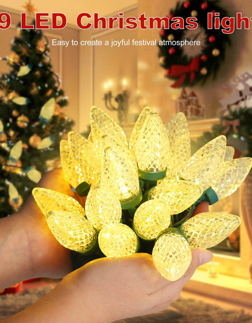 Load image into Gallery viewer, C9 LED Christmas Lights Outdoor 50 LED 32FT Warm White Plug-in Strand
