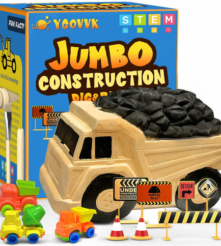 YGOVVK STEM Construction Truck Toy Kit with Surprise Truck, Kids 3-12
