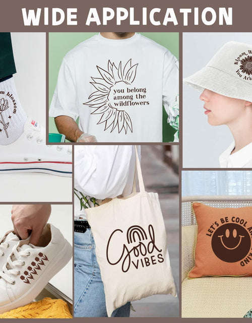 Load image into Gallery viewer, AHIJOY Heat Transfer Vinyl 12"x15ft Chocolate Brown HTV Iron-On for Garments
