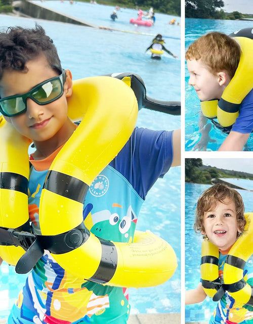 Load image into Gallery viewer, Jioqoti Kids Swim Vest Adjustable Buckle Yellow 30-50 lbs Size L
