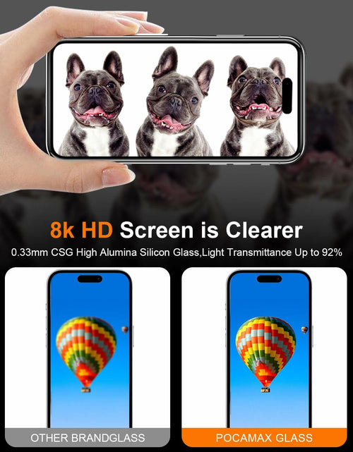 Load image into Gallery viewer, pocamax iPhone 16 6.1" Tempered Glass Screen Protector 2-Pack
