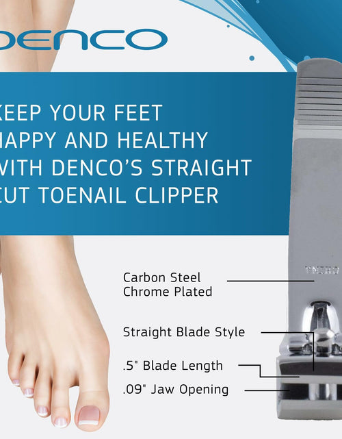Load image into Gallery viewer, Denco Straight Cut Toenail Clipper Silver 1 Count Model 3559N New
