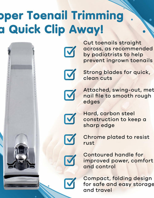 Load image into Gallery viewer, Denco Straight Cut Toenail Clipper Silver 1 Count Model 3559N New
