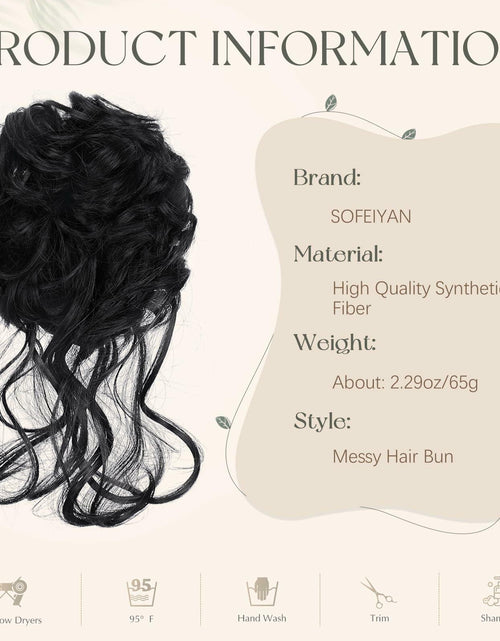 Load image into Gallery viewer, SOFEIYAN Synthetic Messy Bun Hair Piece Claw Clip Wavy Curly Extension
