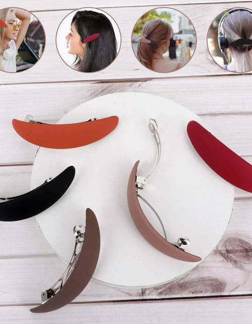 Load image into Gallery viewer, Bewudy 5 PCS Matte Neutral French Hair Barrettes Clips, Strong Hold, Vintage
