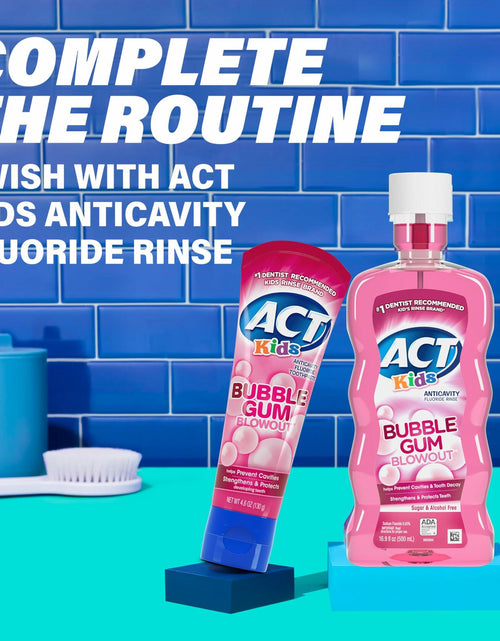 Load image into Gallery viewer, ACT Kids Anticavity Fluoride Toothpaste Bubble Gum Blowout 4.6 oz New
