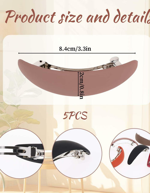 Load image into Gallery viewer, Bewudy 5 PCS Matte Neutral French Hair Barrettes Clips, Strong Hold, Vintage
