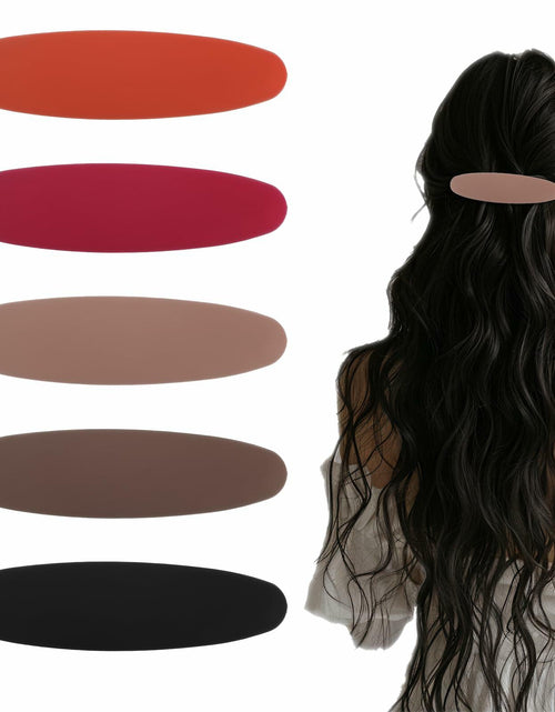 Load image into Gallery viewer, Bewudy 5 PCS Matte Neutral French Hair Barrettes Clips, Strong Hold, Vintage
