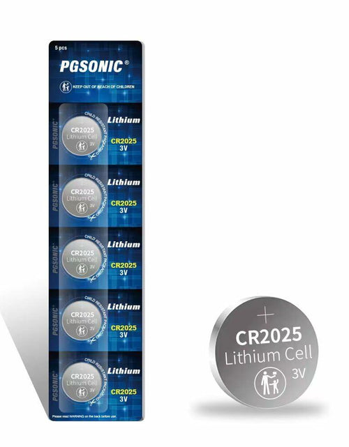 Load image into Gallery viewer, CR2025 3V Lithium Battery 5pcs New Long Lasting Coin Cell
