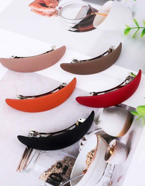 Load image into Gallery viewer, Bewudy 5 PCS Matte Neutral French Hair Barrettes Clips, Strong Hold, Vintage
