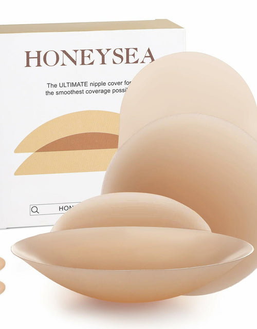 Load image into Gallery viewer, Honeysea Silicone Nipple Covers Pasties Reusable Adhesive Bra 1 Pair Crème
