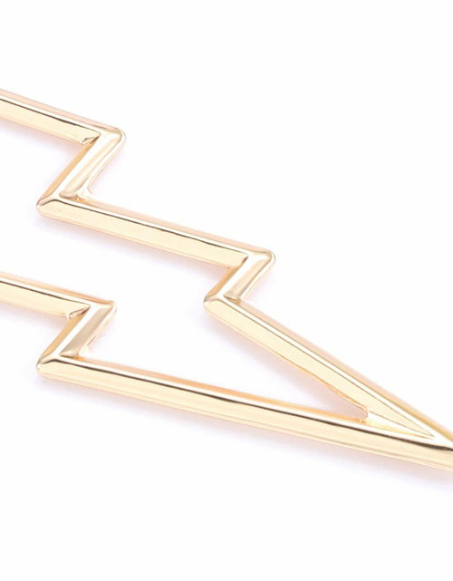 Load image into Gallery viewer, Lightning Bolt Drop Dangle Earrings for Woman Gold Fashion Statement Jewelry
