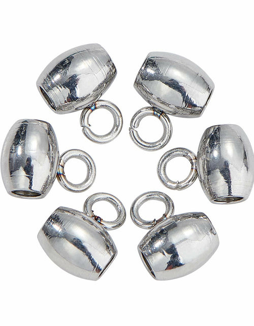 Load image into Gallery viewer, DanLingJewelry 100Pcs Stainless Steel Oval Bail Beads Silver 7x5x4mm Hole 2mm
