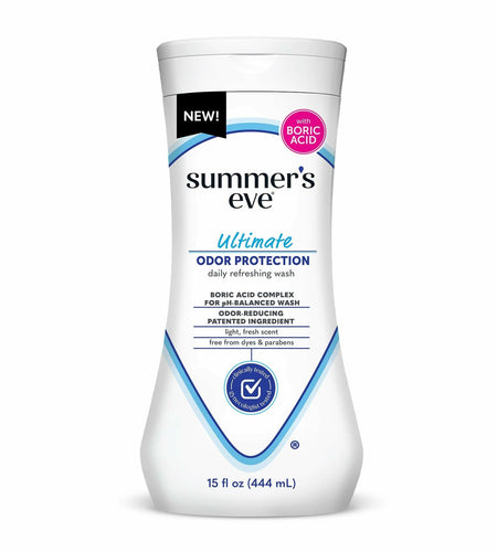 Summer's Eve Ultimate Odor Control Feminine Body Wash with Boric Acid, 15 Fl Oz