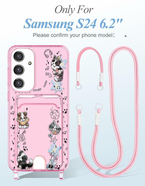 Load image into Gallery viewer, Shorogyt Samsung S24 Crossbody Case with Wristlet Strap, Dog, New
