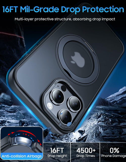 Load image into Gallery viewer, KissCall Magnetic Ring Stand Case for iPhone 16 Pro Max Translucent Matte
