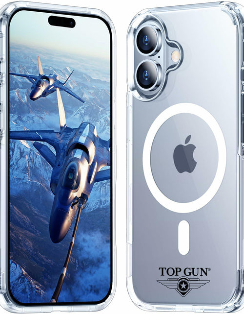 Load image into Gallery viewer, Top Gun iPhone 16 Case 6.1" Clear Magnetic Military-Grade Shockproof
