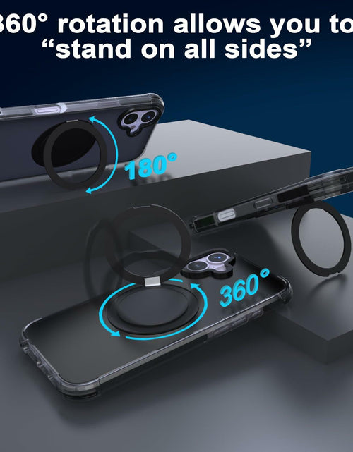 Load image into Gallery viewer, FUGTBLESS iPhone 16 Case 6.1" Translucent Magnetic O-Ring 360° Stand
