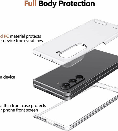 Clear Case Samsung Galaxy Z Fold 6 Ultra-thin Transparent Hard PC Cover