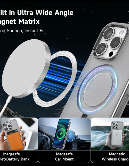 Load image into Gallery viewer, Vongong iPhone 16 Pro Max Gray Magnetic Case Drop-Proof with 360° Ring Stand
