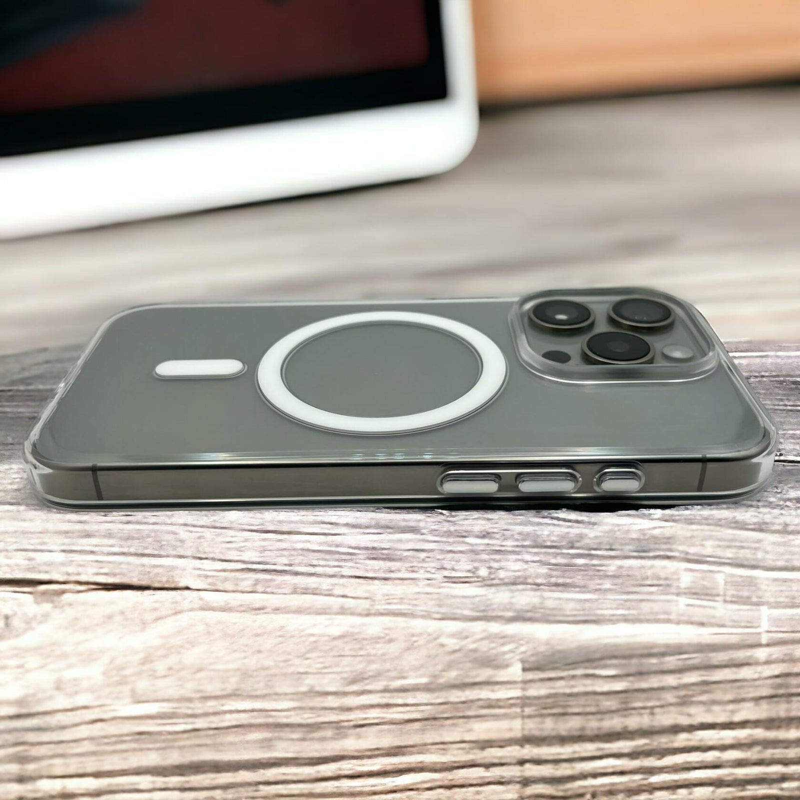 Casespire Clear Case + Comfy Loop for iPhone 15 Pro - Anti-Yellowing, ProMagnets