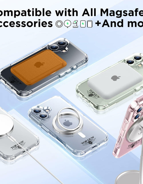 Load image into Gallery viewer, Top Gun iPhone 16 Case 6.1" Clear Magnetic Military-Grade Shockproof
