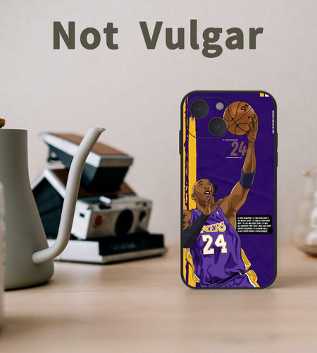 Basketball Star iPhone 14 Case Soft Silicone Shockproof Sports Pattern