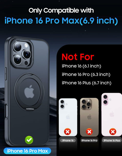 Load image into Gallery viewer, KissCall Magnetic Ring Stand Case for iPhone 16 Pro Max Translucent Matte
