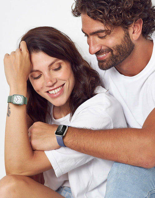 Load image into Gallery viewer, Rubinom Braided Solo Loop Nylon Strap for Apple Watch 38-49mm Stretchy Elastic
