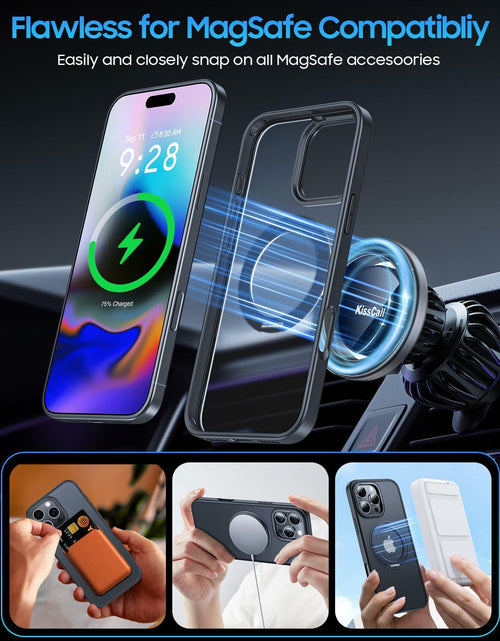 Load image into Gallery viewer, KissCall Magnetic Ring Stand Case for iPhone 16 Pro Max Translucent Matte

