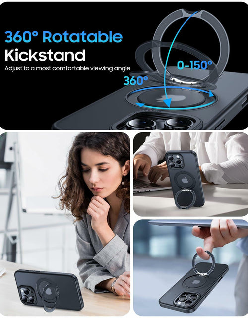 Load image into Gallery viewer, KissCall Magnetic Ring Stand Case for iPhone 16 Pro Max Translucent Matte
