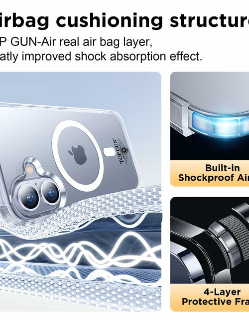 Load image into Gallery viewer, Top Gun iPhone 16 Case 6.1" Clear Magnetic Military-Grade Shockproof
