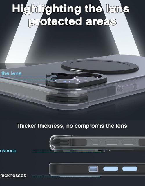 Load image into Gallery viewer, FUGTBLESS iPhone 16 Case 6.1" Translucent Magnetic O-Ring 360° Stand

