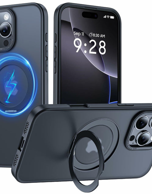 Load image into Gallery viewer, KissCall Magnetic Ring Stand Case for iPhone 16 Pro Max Translucent Matte

