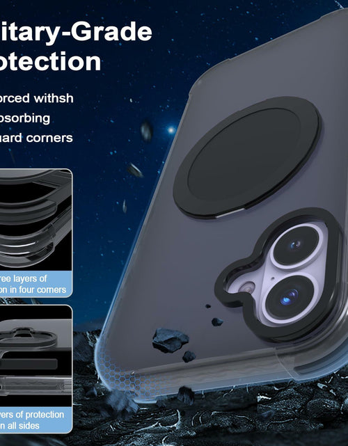Load image into Gallery viewer, FUGTBLESS iPhone 16 Case 6.1" Translucent Magnetic O-Ring 360° Stand
