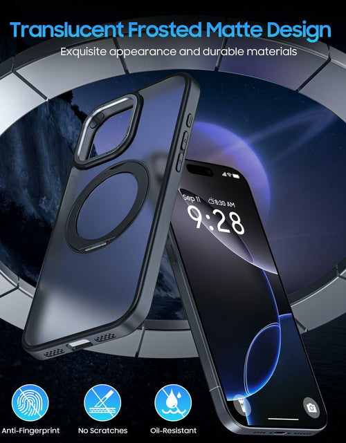 Load image into Gallery viewer, KissCall Magnetic Ring Stand Case for iPhone 16 Pro Max Translucent Matte
