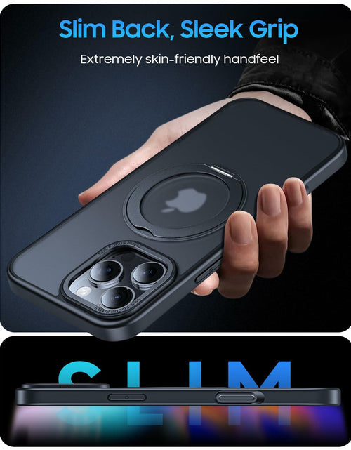 Load image into Gallery viewer, KissCall Magnetic Ring Stand Case for iPhone 16 Pro Max Translucent Matte
